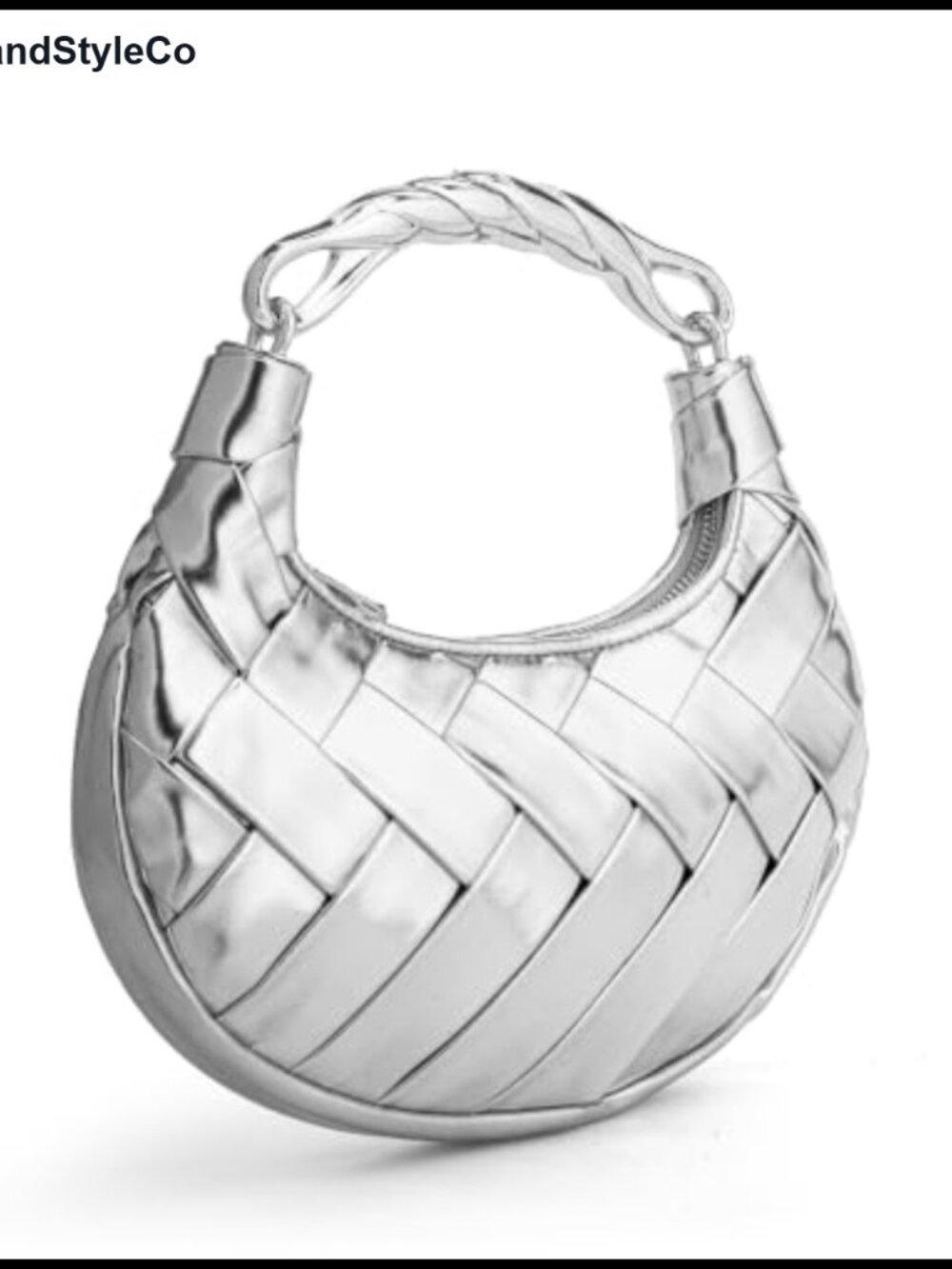PU Leather Evening Bag Wedding Party Clutch Purse with Twist Handle